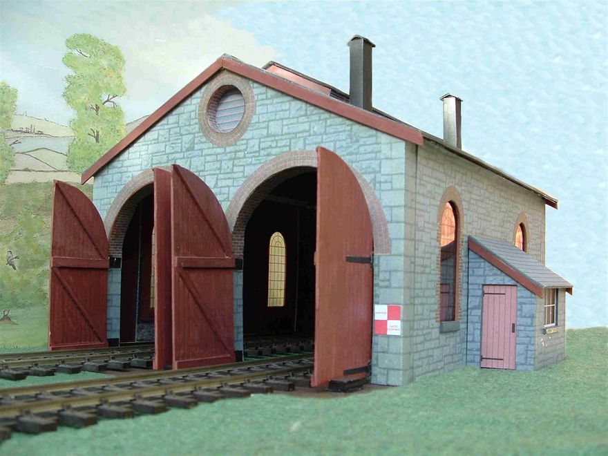 A306  Stone-built double-track Engine Shed.........Kit price   £8